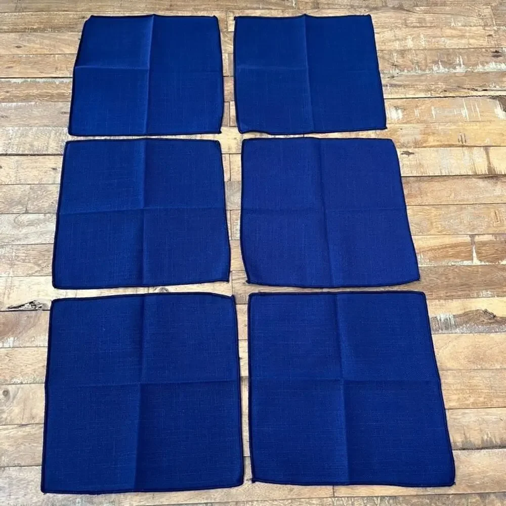 Dark Blue Linen Dinner Napkins 9.5